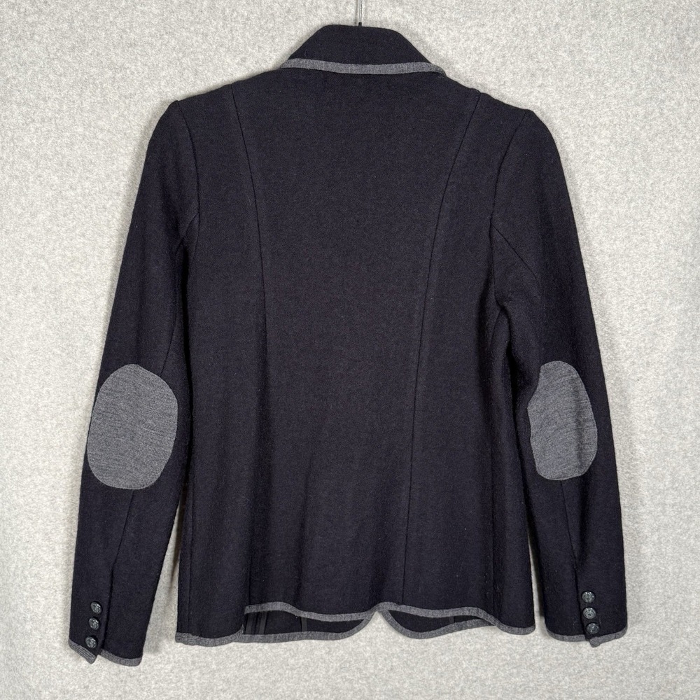 Brooks Brothers 346 Blazer Womens Small Navy Blue Wool Elbow Patch Jacket - Picture 6 of 12
